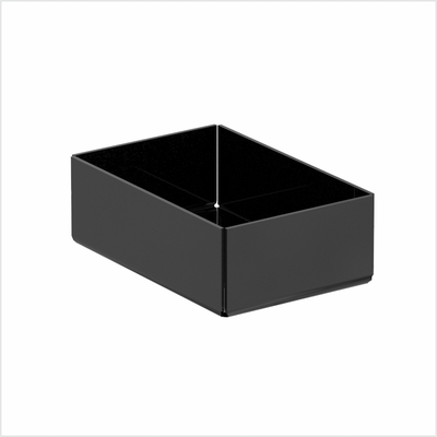 ../frankl24shop/Acryl Besteckhalter schwarz 24 x 16 x 8,5 schräg